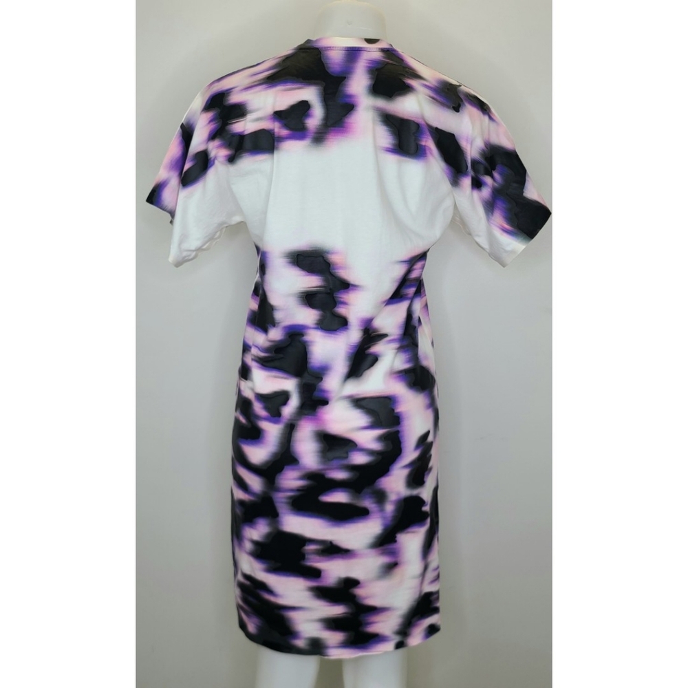 Balenciaga T's T-Shirt Dress Psychedelic Camo Print White Purple Black Small - Picture 8 of 13